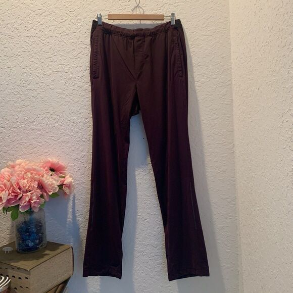 Lululemon Cutback Track Pants Men L Dark Purple Zip Pocket Straight Athletic Run - Picture 1 of 15